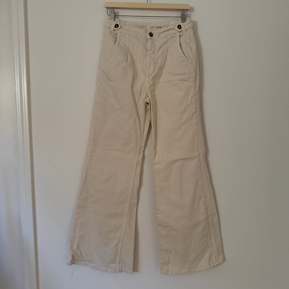 Anthropologie Tall Western Cowgirl Wide-Leg Flare Jeans Pants Size 29T Pilcro